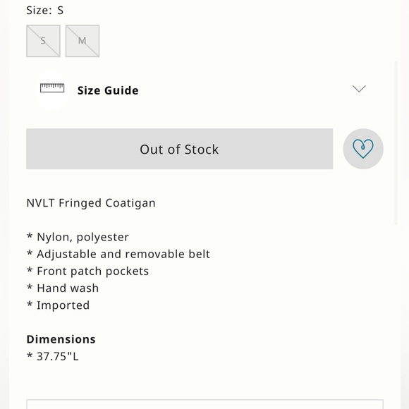 Anthropologie NWT NVLT Fringed Coatigan size XL. - Picture 11 of 16